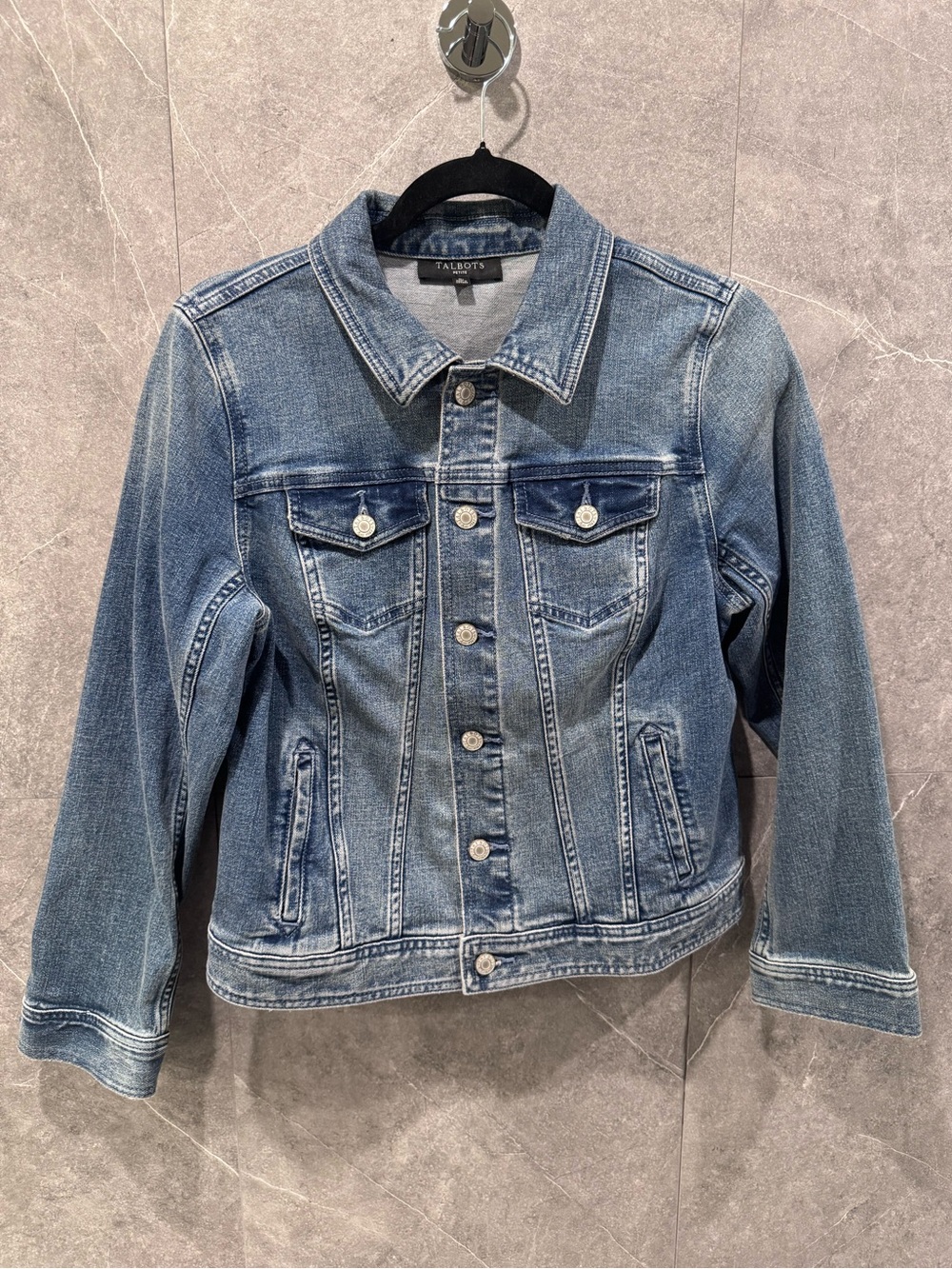 Talbots Light Blue Faded Denim Jacket
